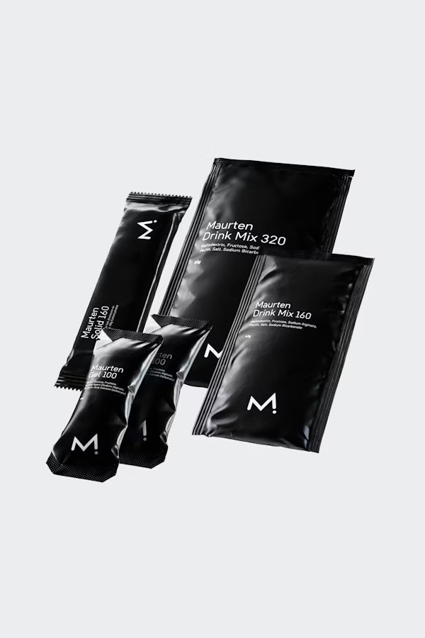 Maurten test collection with different nutrition products 